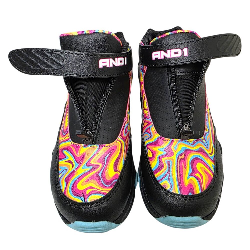 AND1 Athletic Sneakers Hi-Top Zip Little & Big Boy Size 3 & 4 Odor-Reducing Tech - Picture 5 of 9